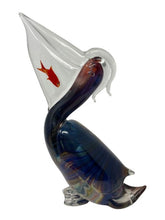 Load image into Gallery viewer, Murano Glass Pelican with Fish

