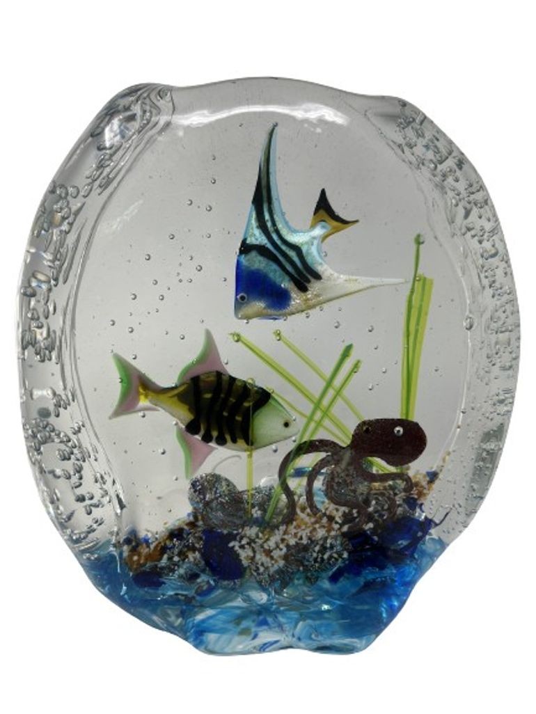 Large Murano Glass Aquarium by Oscar Zanetti