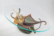 Load image into Gallery viewer, Murano Glass Coffee Table by Zanetti with Stingrays
