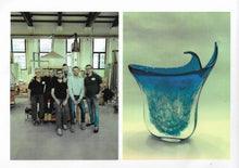 Load image into Gallery viewer, Blue &quot;1 of 1&quot; Murano Glass Vase by Schiavon
