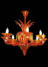 Load image into Gallery viewer, Orange Chandelier by Barovier &amp; Toso
