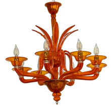 Load image into Gallery viewer, Orange Chandelier by Barovier &amp; Toso
