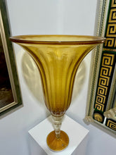 Load image into Gallery viewer, Vintage Italian Glass Pedestal Vase
