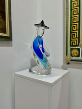 Load image into Gallery viewer, Giant Murano Glass Chinese Figurine in Sommerso
