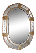 Load image into Gallery viewer, Vintage Fratelli Barbini - Oval Venetian Mirror
