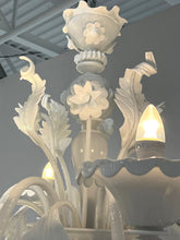Load image into Gallery viewer, White Murano Glass Chandelier by LaMurrina
