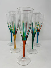 Load image into Gallery viewer, Venetian Glass Hand Painted Flutes
