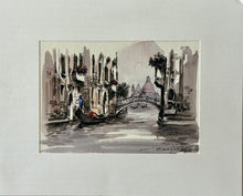 Load image into Gallery viewer, Watercolor Painting of Venice and Gondola
