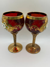 Load image into Gallery viewer, Enameled Murano Glass Wineglasses
