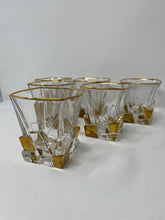 Load image into Gallery viewer, Gold Trimmed Venetian Whiskey Glasses
