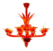 Load image into Gallery viewer, Orange Chandelier by Barovier &amp; Toso
