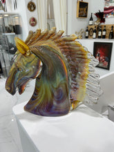 Load image into Gallery viewer, Calcedonia Murano Glass Horse Head by Zanetti
