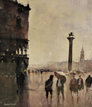 Load image into Gallery viewer, Contemporary Venetian Cityscape Watercolor Painting, Framed
