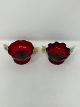 Load image into Gallery viewer, Ruby Red Murano Salt Dips
