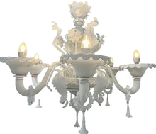 Load image into Gallery viewer, White Murano Glass Chandelier by LaMurrina
