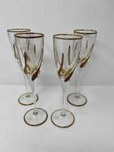 Load image into Gallery viewer, Set of 4 Venetian Champagne Flutes
