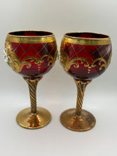 Load image into Gallery viewer, Enameled Murano Glass Wineglasses
