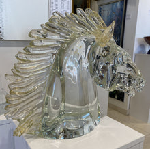 Load image into Gallery viewer, Murano Glass Horse Head by Zanetti
