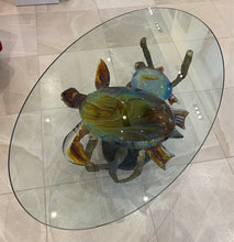 Load image into Gallery viewer, Murano Glass Coffee Table with Turtles by Zanetti
