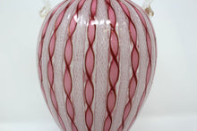 Load image into Gallery viewer, 1950s Latticino Handled Neoclassical Style Vase

