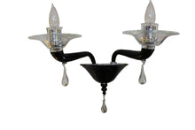 Load image into Gallery viewer, Black Scarlatti Sconce by Venini of Murano
