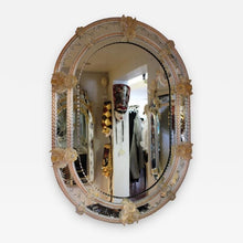 Load image into Gallery viewer, Vintage Fratelli Barbini - Oval Venetian Mirror

