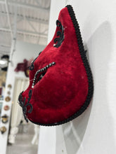 Load image into Gallery viewer, Red Velour Cat Mask
