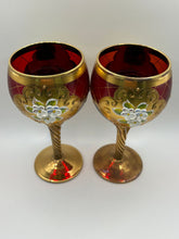 Load image into Gallery viewer, Enameled Murano Glass Wineglasses
