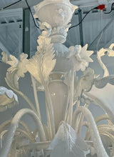 Load image into Gallery viewer, White Murano Glass Chandelier by LaMurrina
