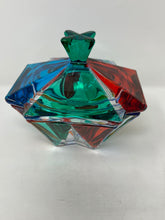 Load image into Gallery viewer, Venetian Glass Compote Box with Lid Hand Painted
