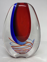 Load image into Gallery viewer, Sommerso Spirale Murano Glass Vase
