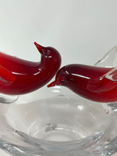 Load image into Gallery viewer, Murano Glass Redbirds on a Nest
