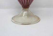 Load image into Gallery viewer, 1950s Latticino Handled Neoclassical Style Vase
