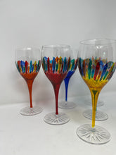 Load image into Gallery viewer, Venetian Hand Painted Wine Glasses
