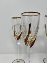 Load image into Gallery viewer, Set of 4 Venetian Champagne Flutes
