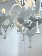 Load image into Gallery viewer, White Murano Glass Chandelier by LaMurrina
