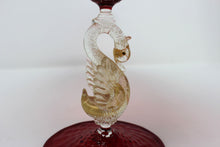 Load image into Gallery viewer, Vintage Red and Gold Fleck Murano Candy Dish
