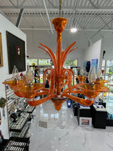 Load image into Gallery viewer, Orange Chandelier by Barovier &amp; Toso
