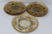 Load image into Gallery viewer, Antique Hand Blown Murano Glass Enameled Dishes - Set of 6
