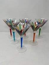 Load image into Gallery viewer, Set of 6 Italian Martini Glasses
