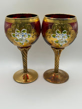 Load image into Gallery viewer, Enameled Murano Glass Wineglasses
