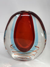 Load image into Gallery viewer, &quot;Vaso Spirale&quot; Murano Glass Sommerso Vase
