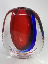 Load image into Gallery viewer, Sommerso Spirale Murano Glass Vase
