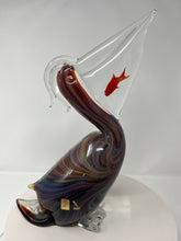 Load image into Gallery viewer, Murano Glass Pelican with Fish
