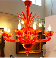 Load image into Gallery viewer, Orange Chandelier by Barovier &amp; Toso
