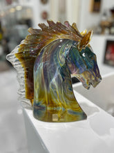 Load image into Gallery viewer, Calcedonia Murano Glass Horse Head by Zanetti
