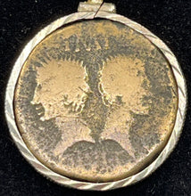 Load image into Gallery viewer, Caesar and Agrippa Victory Coin over Cleopatra
