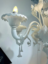 Load image into Gallery viewer, White Murano Glass Chandelier by LaMurrina
