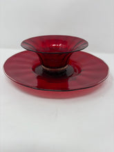 Load image into Gallery viewer, Murano Glass Ruby Red Saucers and Desserts
