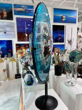 Load image into Gallery viewer, Murano Glass Aquarium Disc on Stand
